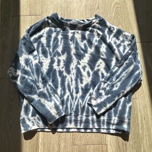 Banana Republic Men's Navy Tie-Dye Crewneck Sweater